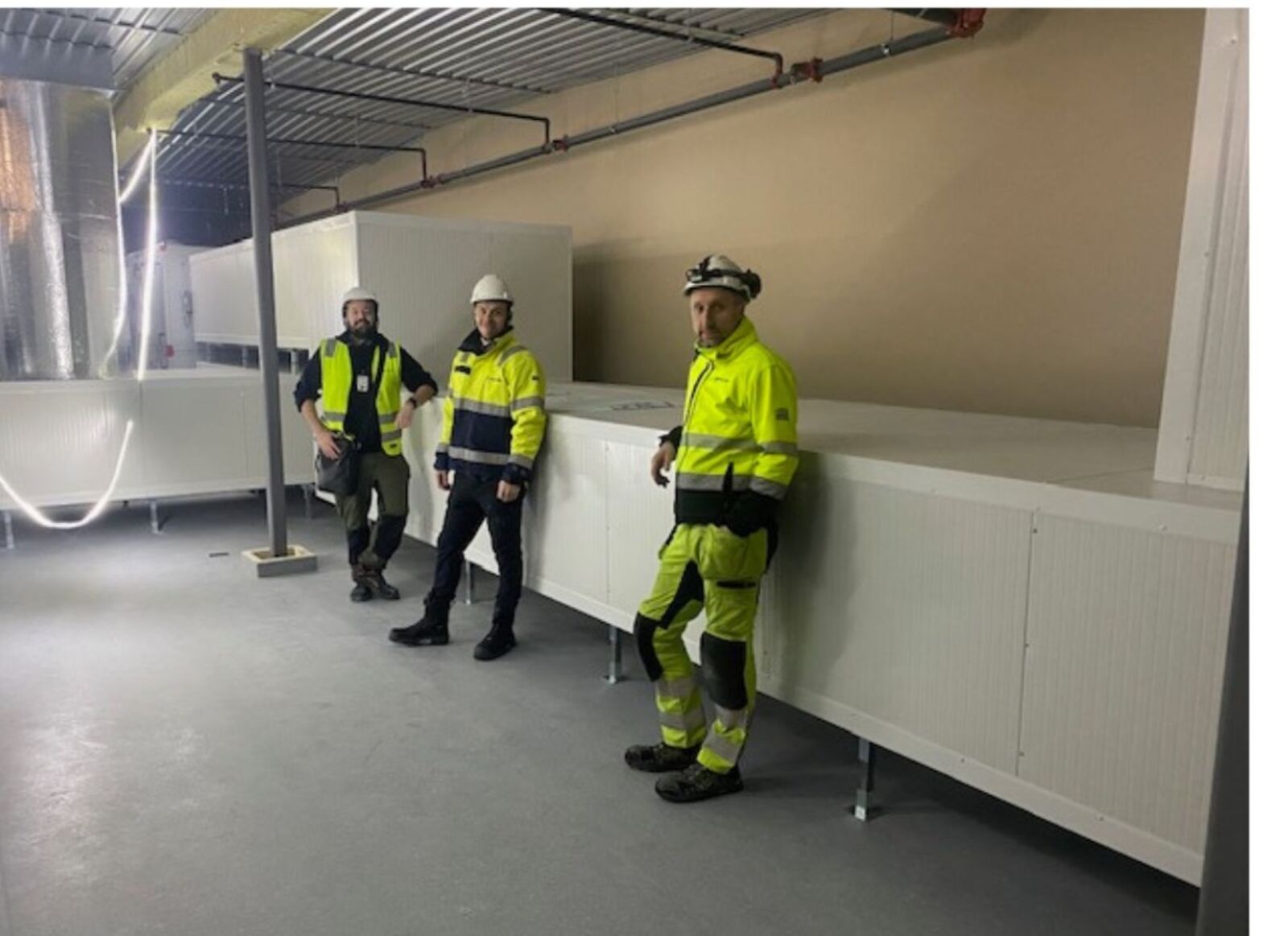 Teknisk rom med store ventilasjonskanaler, SSIT Trondheim